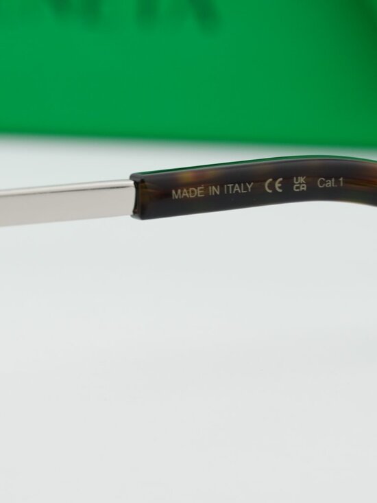 Bottega Veneta BV1470S 003 Oval Sunglasses - Silver / Yellow main image 10